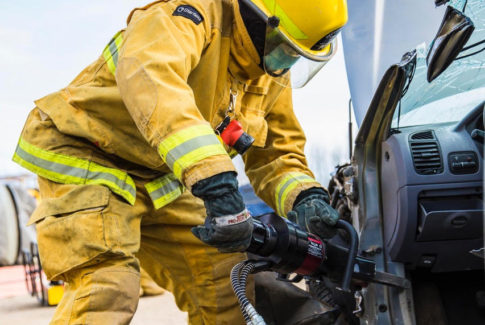 Pompiers de St-Félicien (pratique de désincarcération)